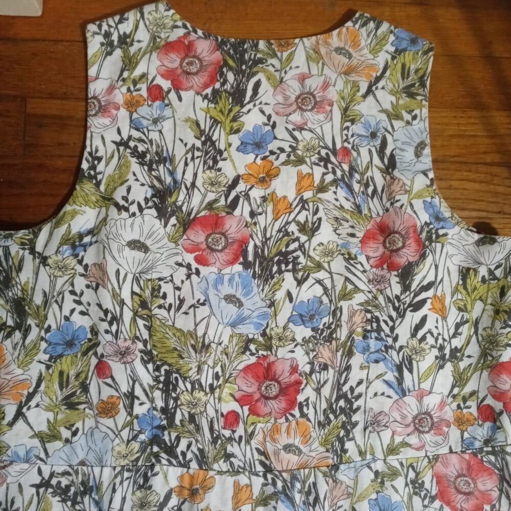 J. JILL love linen illustrated garden shift dress (M) - Picture 11 of 13